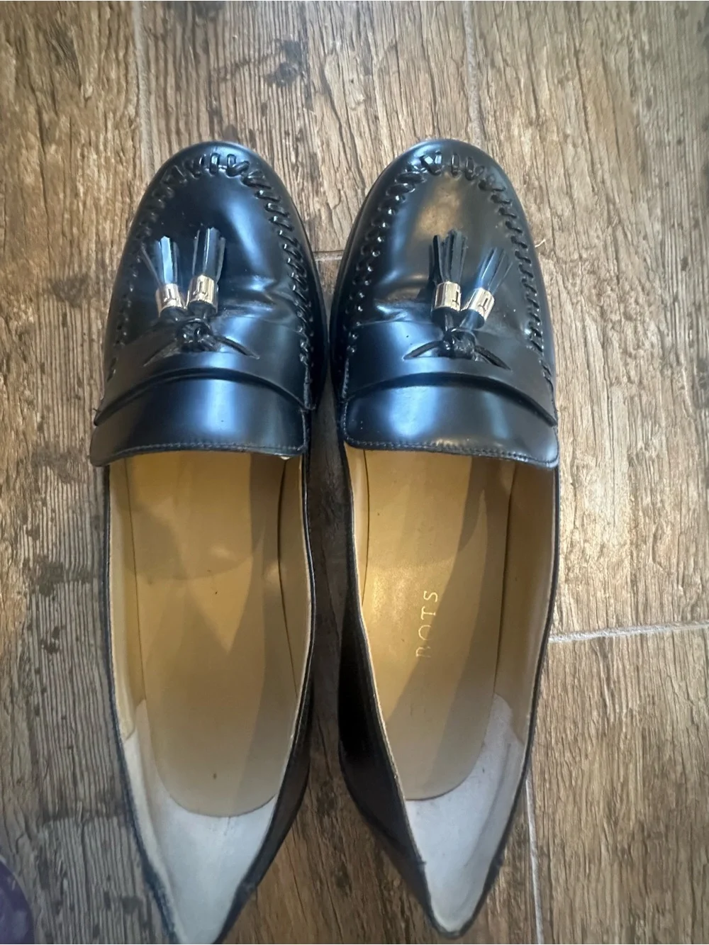 Talbots Women’s Classic Black Tassel Slip-On Loafers